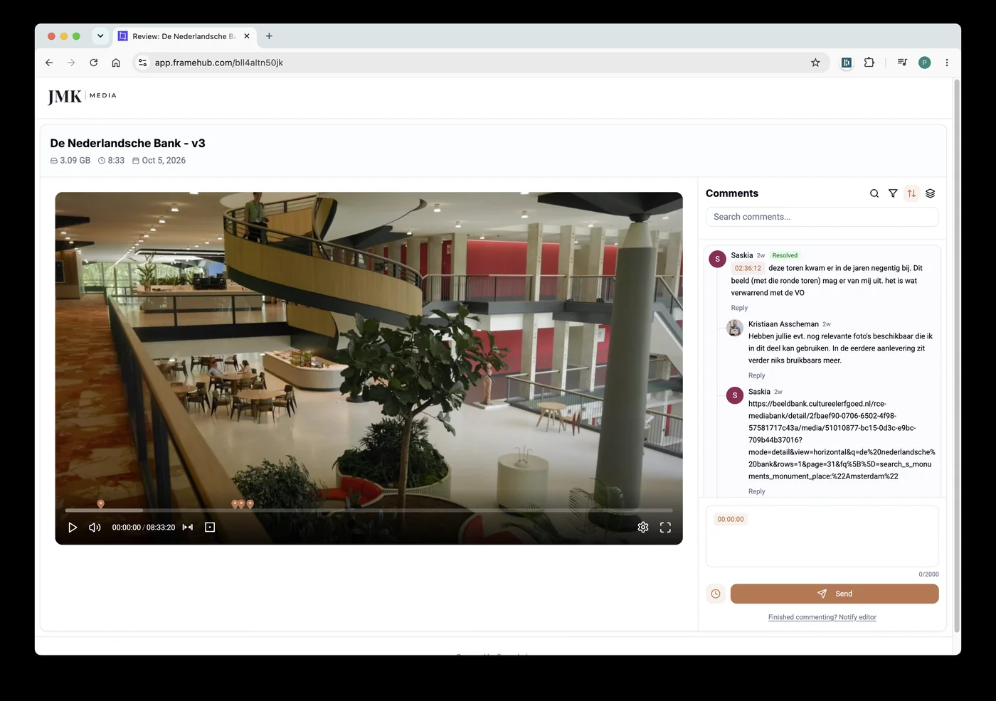 Framehub review page
